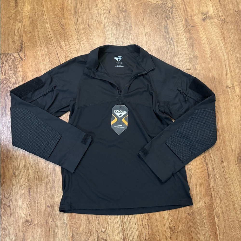 NWT Condor Tactical Gear Men’s Small S 1/4 Zip Shirt Black Outerwear w Pockets
